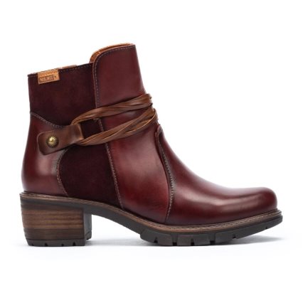 Women's Pikolinos SAN SEBASTIAN Ankle Boots Burgundy | NZ R8A50Q1